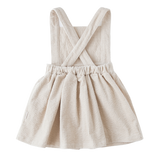 Hazel Corduroy Pinafore Dress - Eggshell