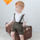 Oliver Suspender Shorts - Olive