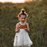 Willa Linen Tutu Dress - Nutmeg