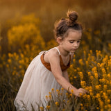 Willa Linen Tutu Dress - Nutmeg