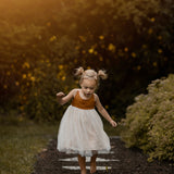 Willa Linen Tutu Dress - Nutmeg