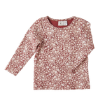 Emily Cotton Top - Red Floral