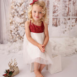 Willa Linen Tutu Dress - Golden Stars