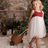 Willa Linen Tutu Dress - Golden Stars