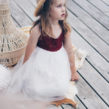 Willa Linen Tutu Dress - Golden Stars