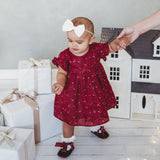 Victoria Velvet Mary Janes - Cherry Red
