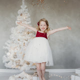 Willa Linen Tutu Dress - Golden Stars