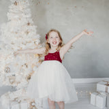 Willa Linen Tutu Dress - Golden Stars