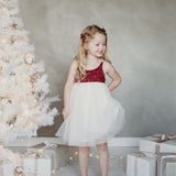 Willa Linen Tutu Dress - Golden Stars