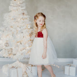 Willa Linen Tutu Dress - Golden Stars