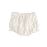 Ella Linen Baby Bloomers - Warm White