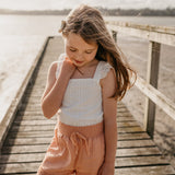 Giselle Winged Cotton Top - White