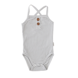 Paloma Sunsuit - Dusty Blue Stripe