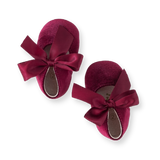 Victoria Velvet Mary Janes - Cherry Red