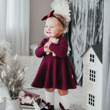 Victoria Velvet Mary Janes - Cherry Red