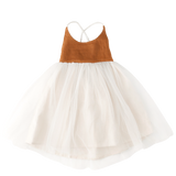 Willa Linen Tutu Dress - Nutmeg
