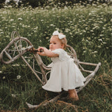 Ariella Pinafore Dress - Warm White