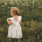 Ariella Pinafore Dress - Warm White