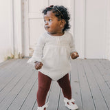 Sweet Love Heart Mesh Cotton Tights - Vintage Red