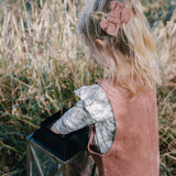 Corduroy Pinwheel Bow - Copper Dust
