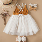 Willa Linen Tutu Dress - Nutmeg