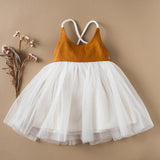 Willa Linen Tutu Dress - Nutmeg