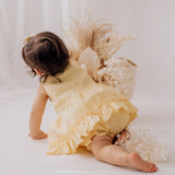 Ella Linen Baby Bloomers - Lemon Meringue