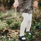 Classic Ribbed Unisex Tights - Macaroon