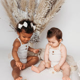 Paloma Sunsuit - Dusty Blue Stripe