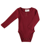 Willow Long Sleeve Cotton Bodysuit - Storybook Red