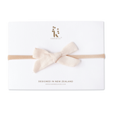 School Girl Linen Bow - Cream