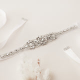 Sparkle Princess Rhinestone Sash - White