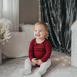Willow Long Sleeve Cotton Bodysuit - Storybook Red