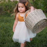 Willa Linen Tutu Dress - Nutmeg