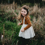 Willow Long Sleeve Henley Cotton Top - Antique Gold