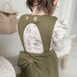 Lilly Organic Cotton Bodysuit - Vintage Floral Beige