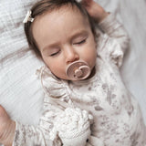 Lilly Organic Cotton Bodysuit - Vintage Floral Beige