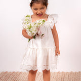 Areta Linen Dress - White
