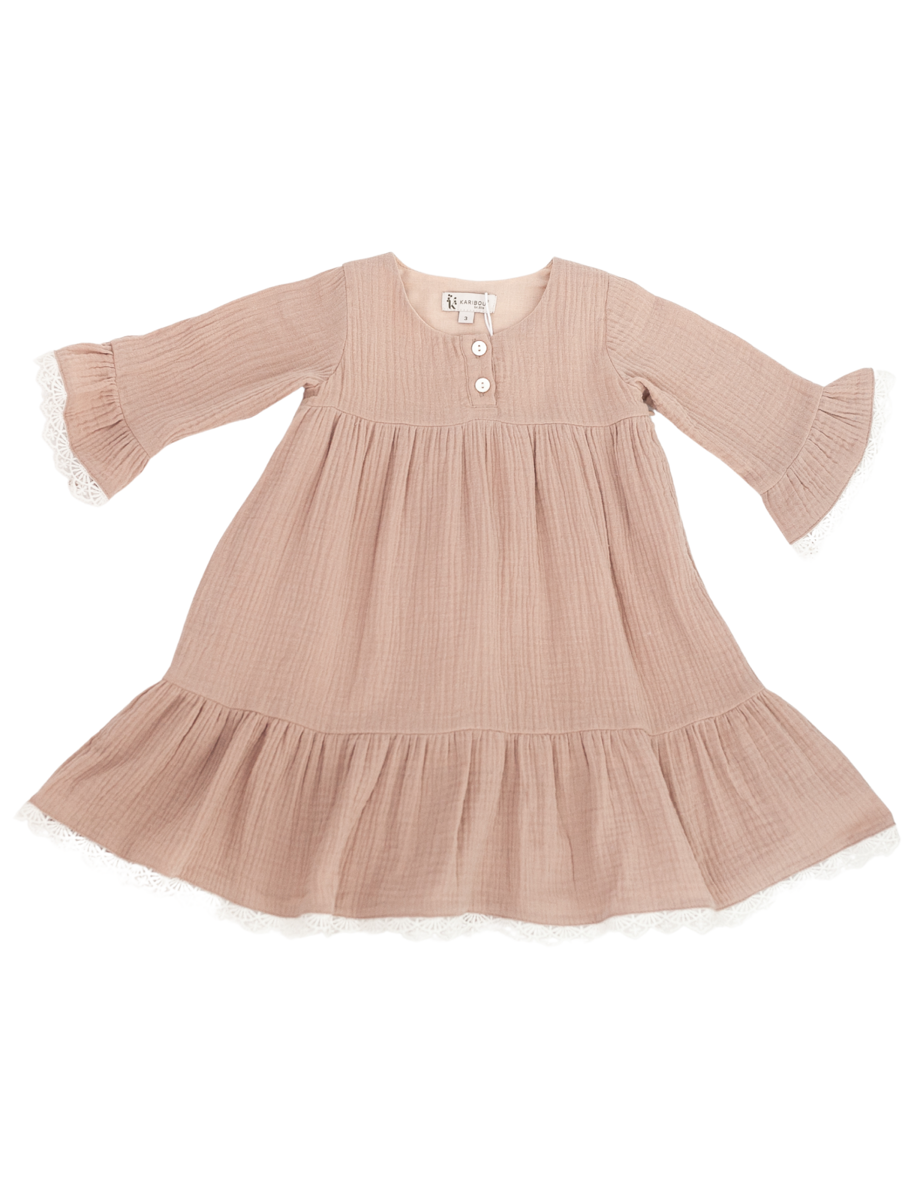 Stella Muslin Dress - Mushroom