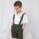 Oliver Suspender Shorts - Olive