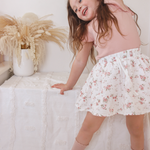 Karibou - Girls Keira Ribbed Flutter Sleeve Top - Blush