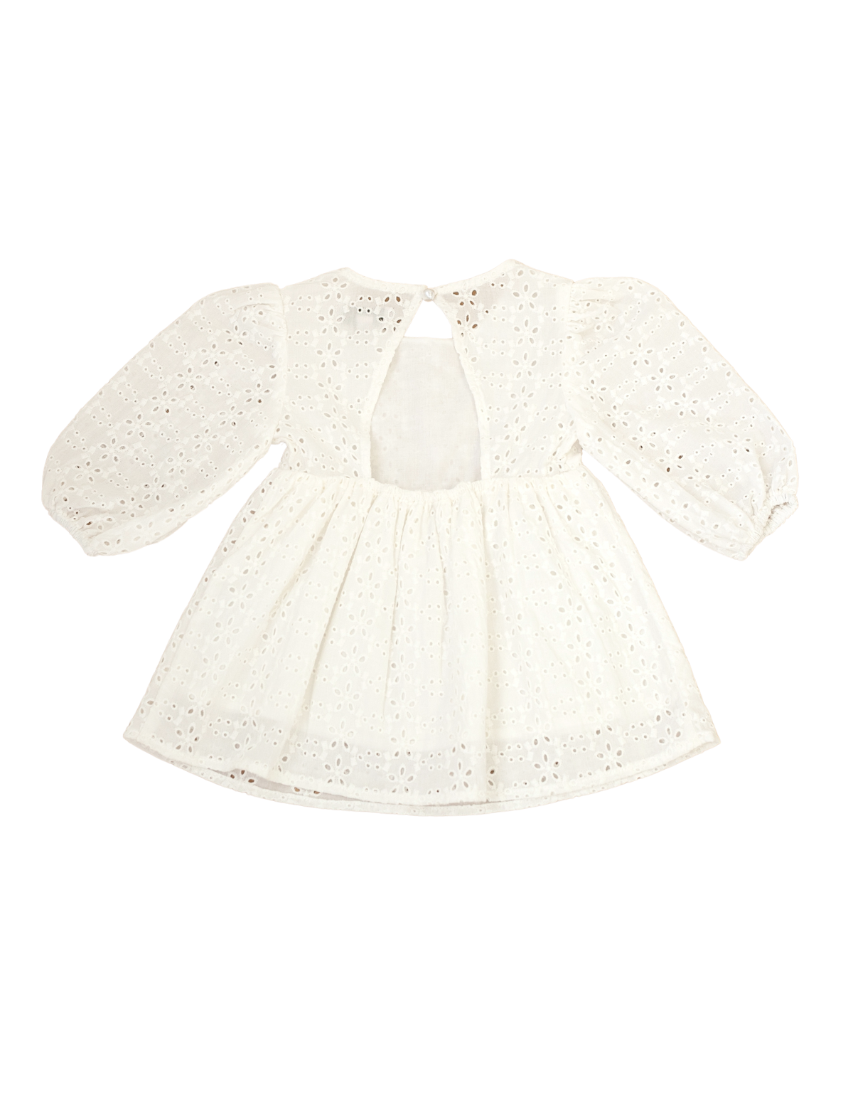 True North Broderie Dress - Special Occasion - White - Back
