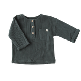 Lucas Boys Muslin Shirt - Dusty Pine