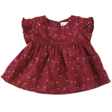 Ella Baby Girl Linen Dress - Golden Stars