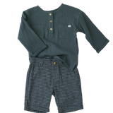 Albert Boys Shorts - Green Gray