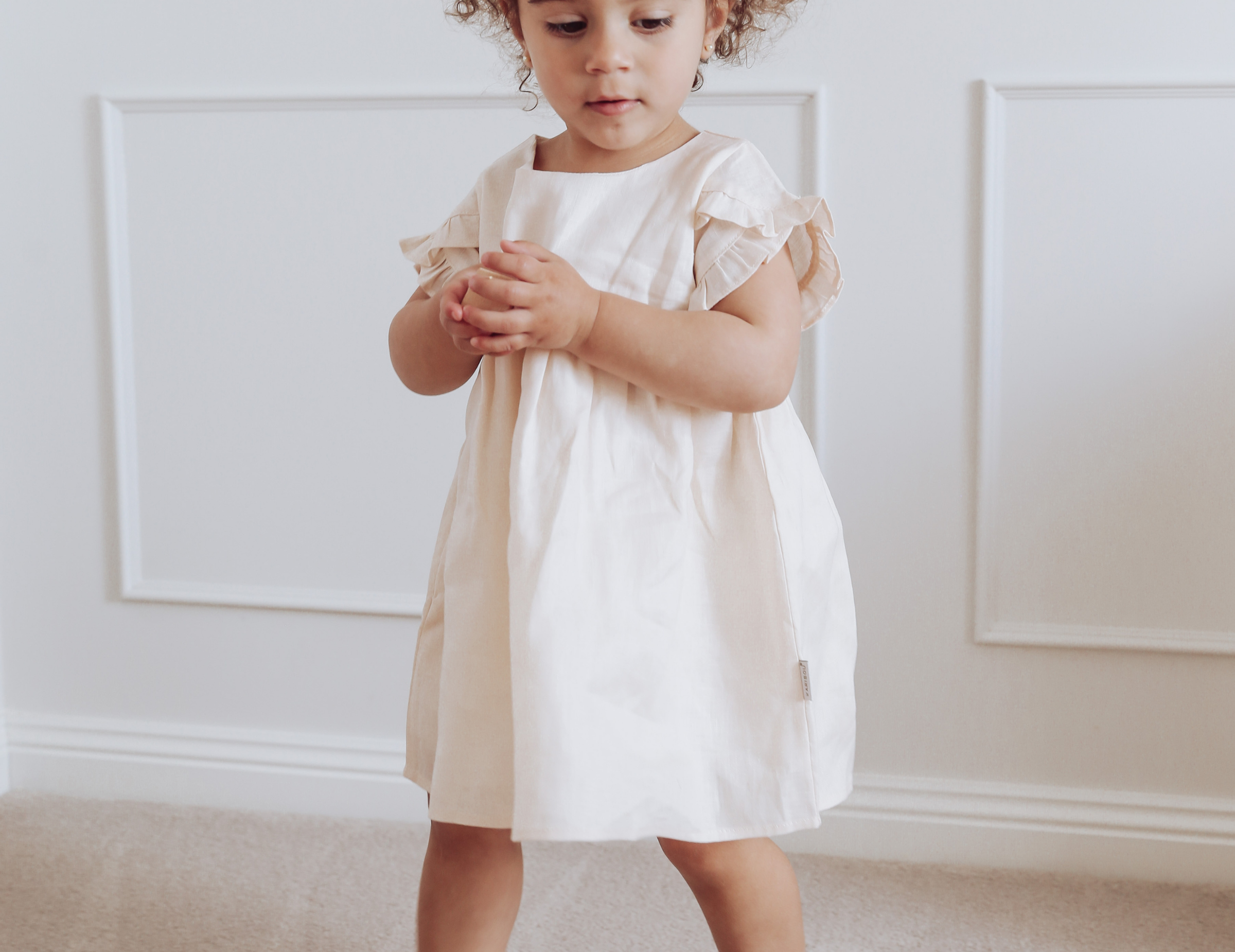Linen dress for baby girl sales