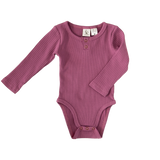 Willow Long Sleeve Cotton Bodysuit - Wisteria