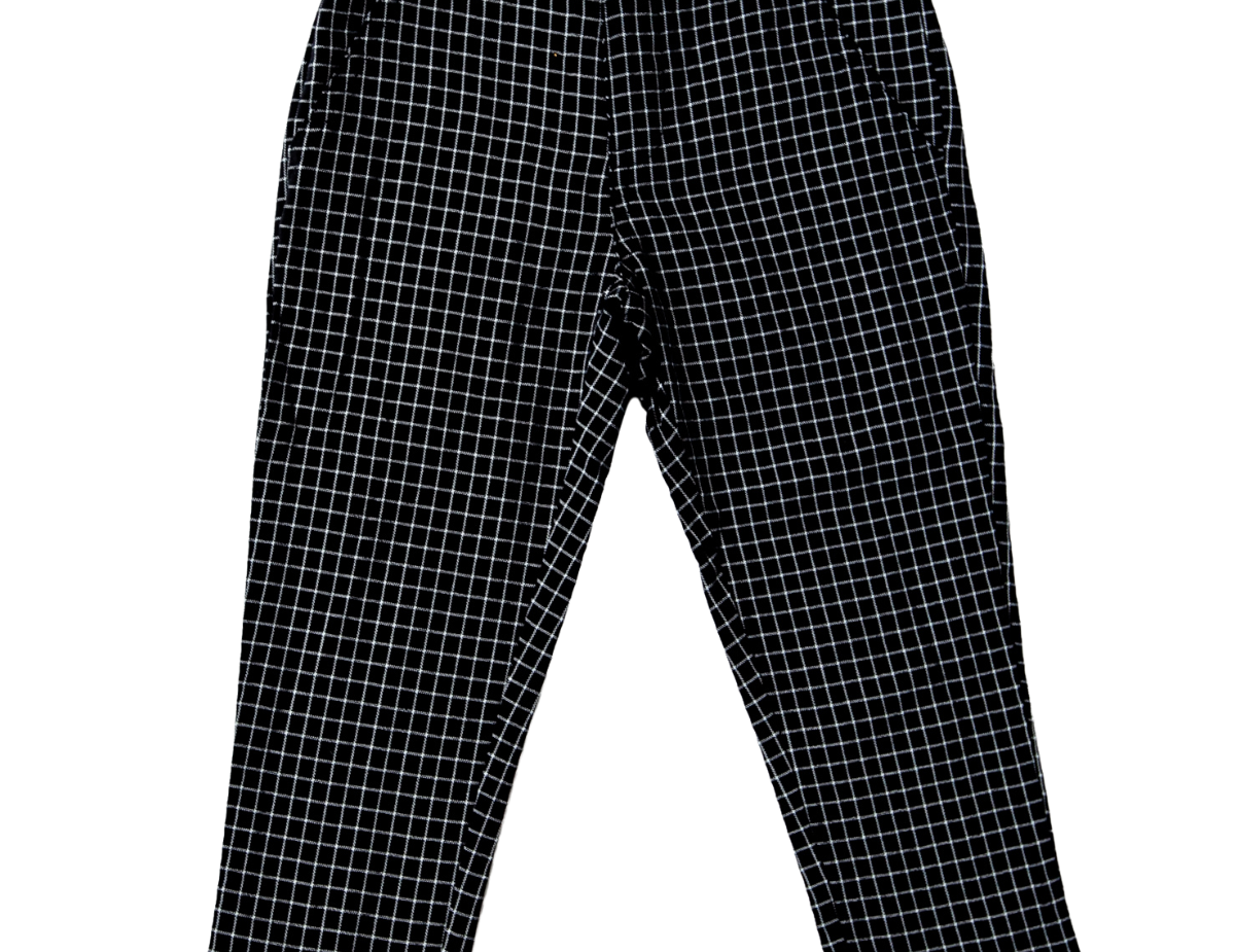 Henry Boys Check Trousers Black Noir