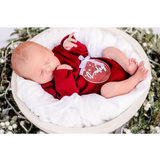 Willow Long Sleeve Cotton Bodysuit - Storybook Red