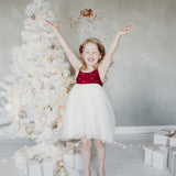 Willa Linen Tutu Dress - Golden Stars
